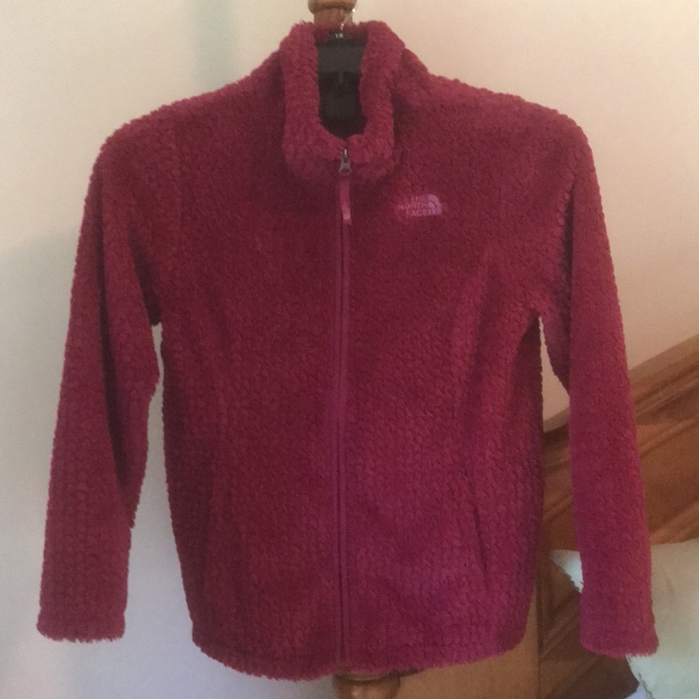 North Face Girls Furry Jacket Size Large 14-16